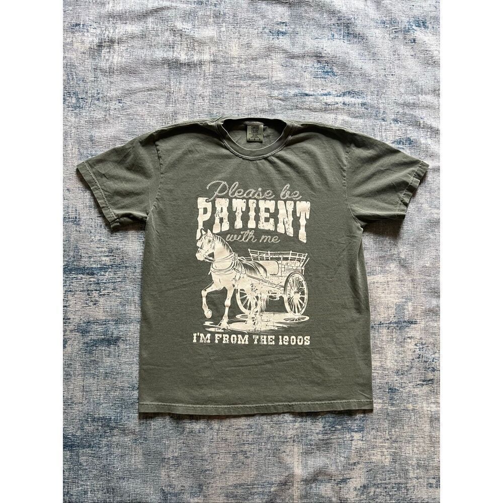 Comfort Colors Faded Green From The 1900s Novelty Tee Large